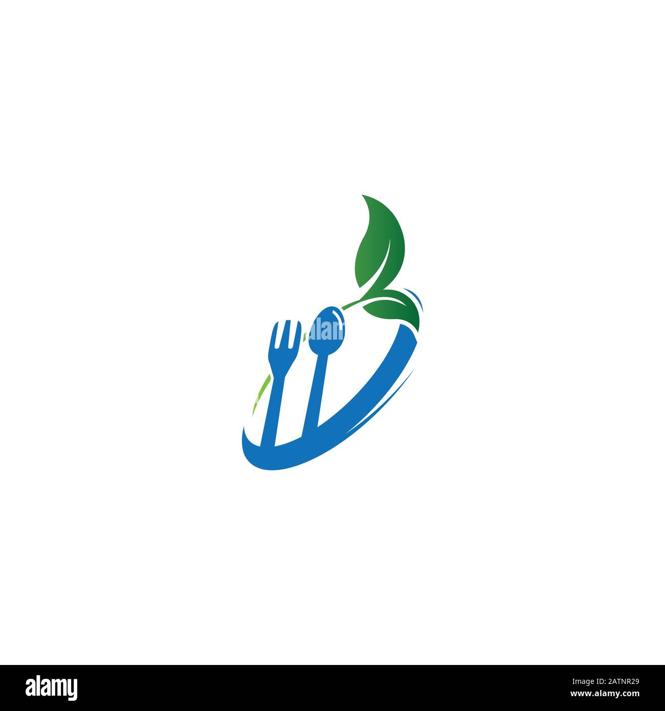 Grünes Blattlogo. Logo für natürliche und organische Lebensmittel. Umweltfreundliches Symbol. Symbol Ökologie.EPS 10 Stock Vektor