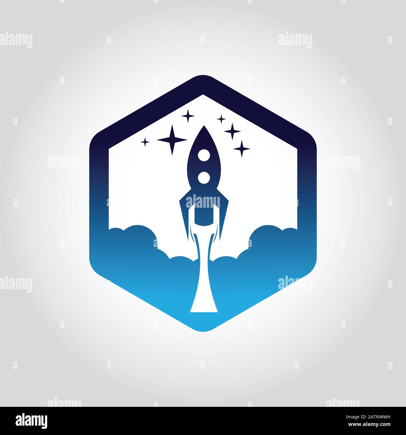 Raumfahrt zum Mond.Weltraumrakete Launch.Project Start- und Entwicklungsprozess.Innovation productCreative idea.Management. Stock Vektor