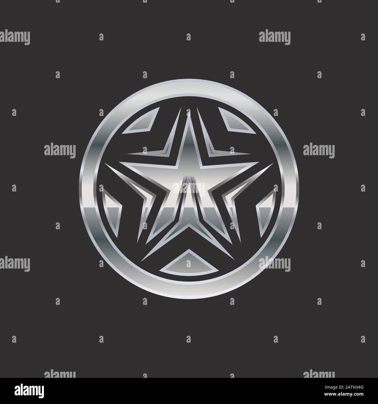 Stern- und Streifenvektorlogo. Abstraktes Stern-Logo Stock Vektor