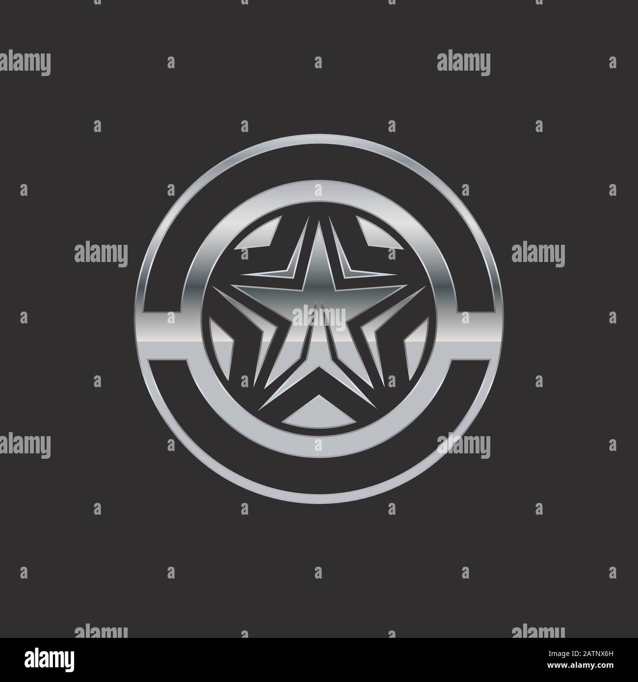 Stern- und Streifenvektorlogo. Abstraktes Stern-Logo Stock Vektor