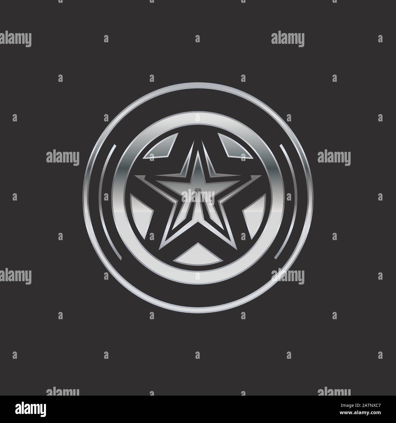 Stern- und Streifenvektorlogo. Abstraktes Stern-Logo Stock Vektor