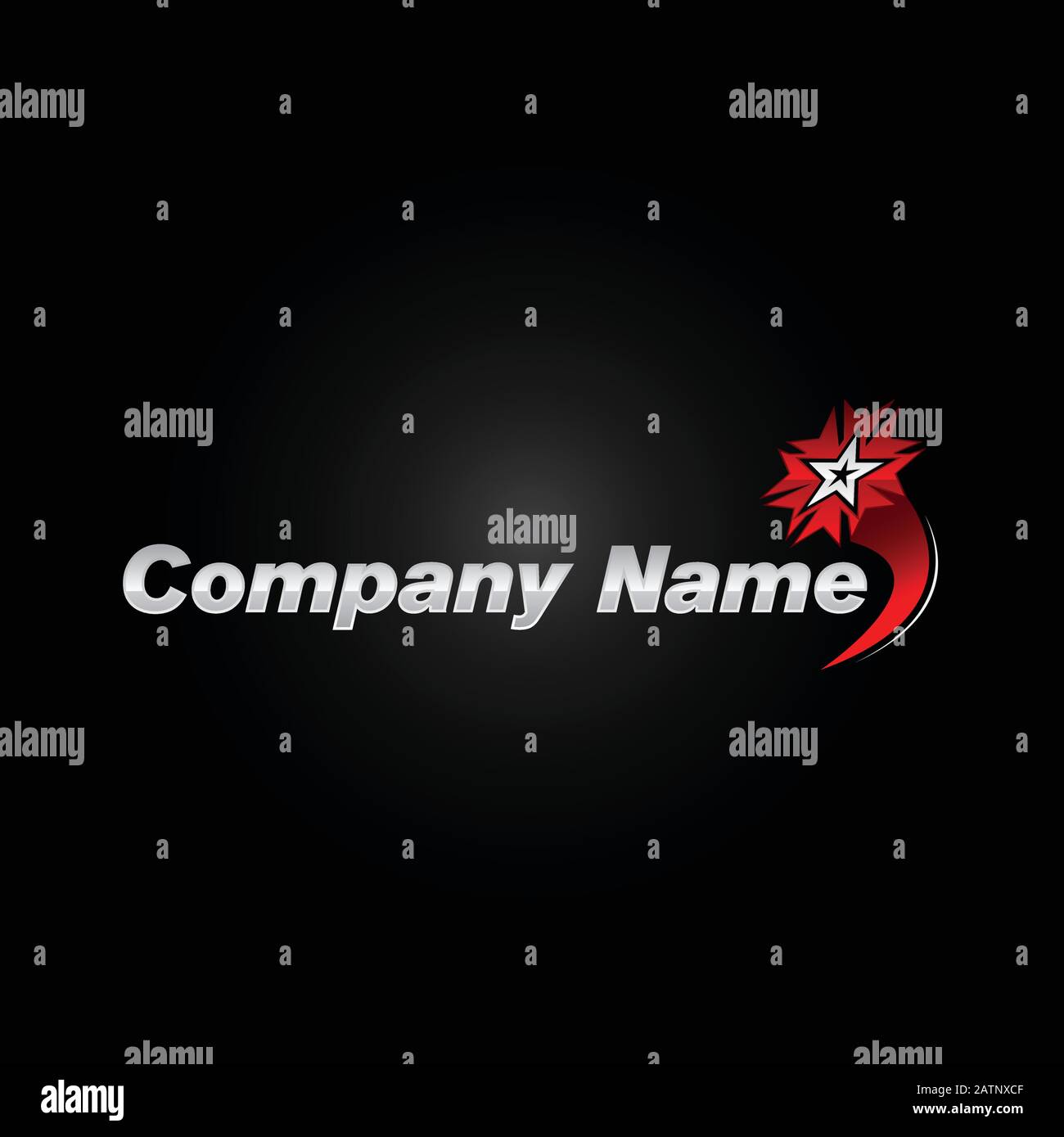 Stern- und Streifenvektorlogo. Abstraktes Stern-Logo Stock Vektor