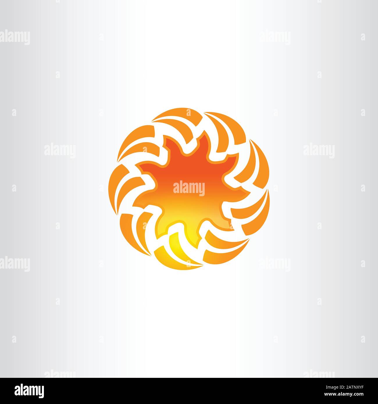 Sun Vector isoliertes Design mit Sommersymbol. Vektor-gelbes Sonnensymbol. Vektor-Sonne-Sonnenelement. Symbol für Sonnenwetter-Symbol Vektor Sonnenlogo isoliertes Symbol Stock Vektor