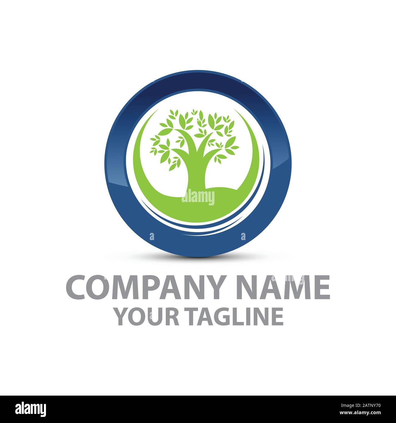 Kräuterblatt, Ökologie, natürliches, organisches Etikett oder Logo, Pflanzenökologie, Baumvektor-Illustration abstraktes Baumlogo. Designvorlage für Vektorlogo Stock Vektor