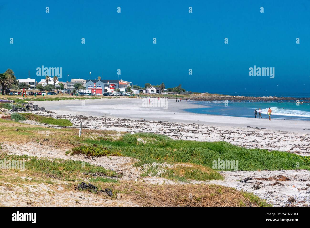 Melkbosstrand schöner Stadtstrand ein Vorort von Kapstadt, Südafrika Stockfoto