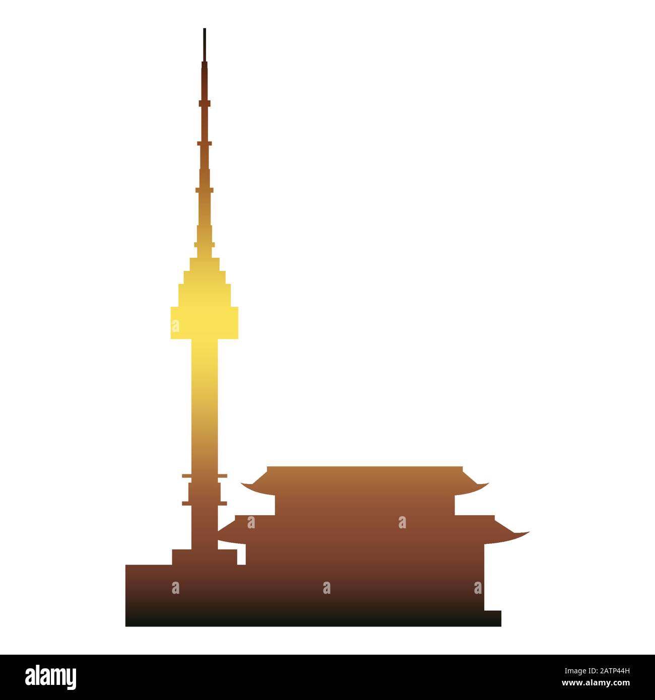 Namsan Tower in Seoul Symbol Stock Vektor