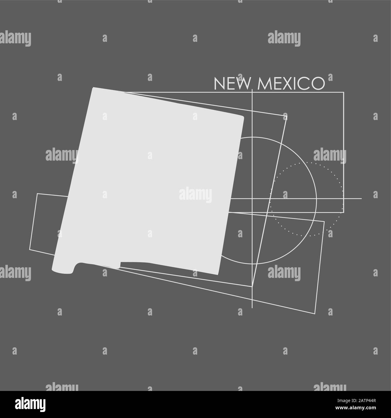 New Mexico State Karte Stock Vektor