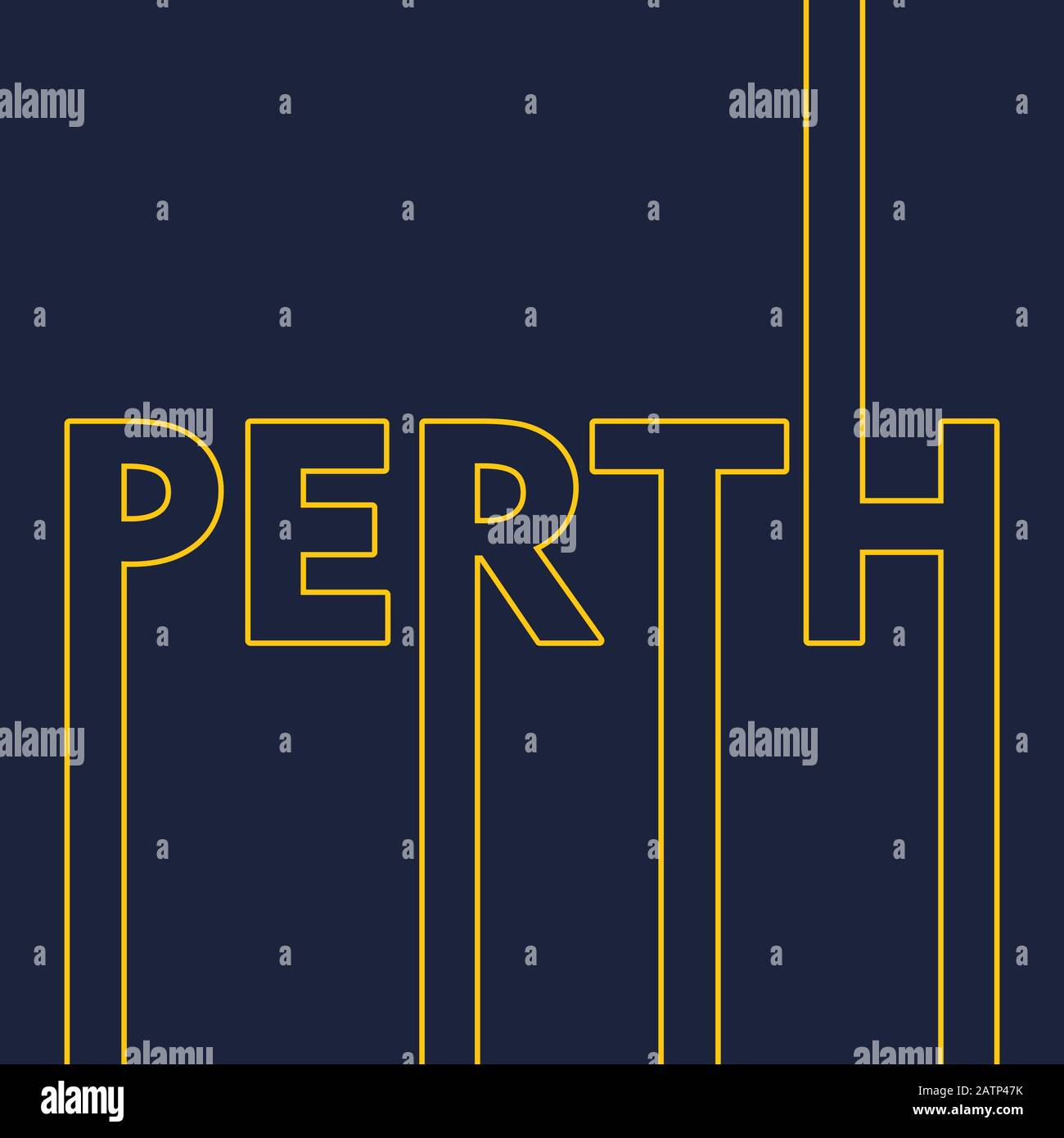 Perth Stadtname. Stock Vektor