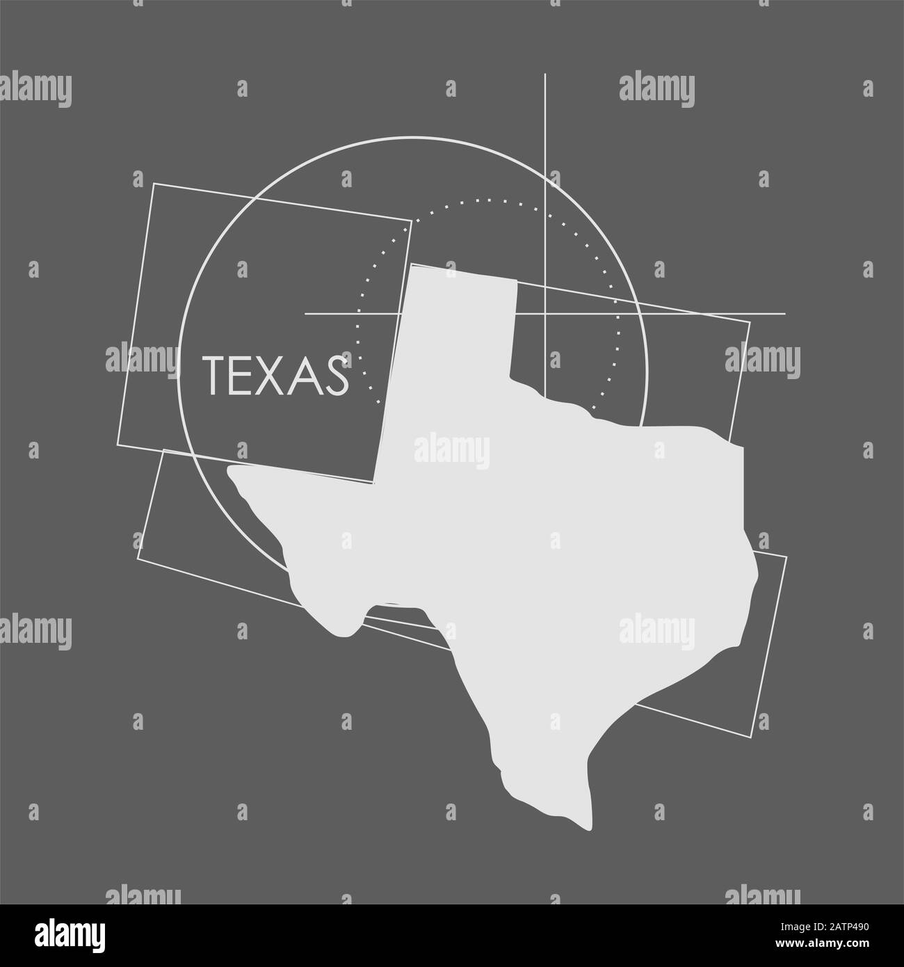 Texas State Karte Stock Vektor