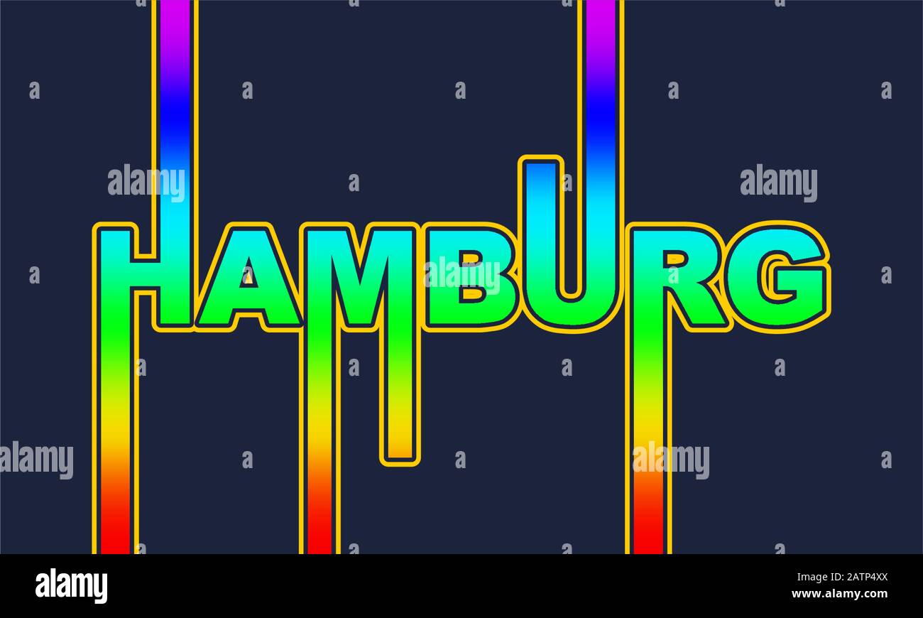 Hamburg City Name. Stock Vektor