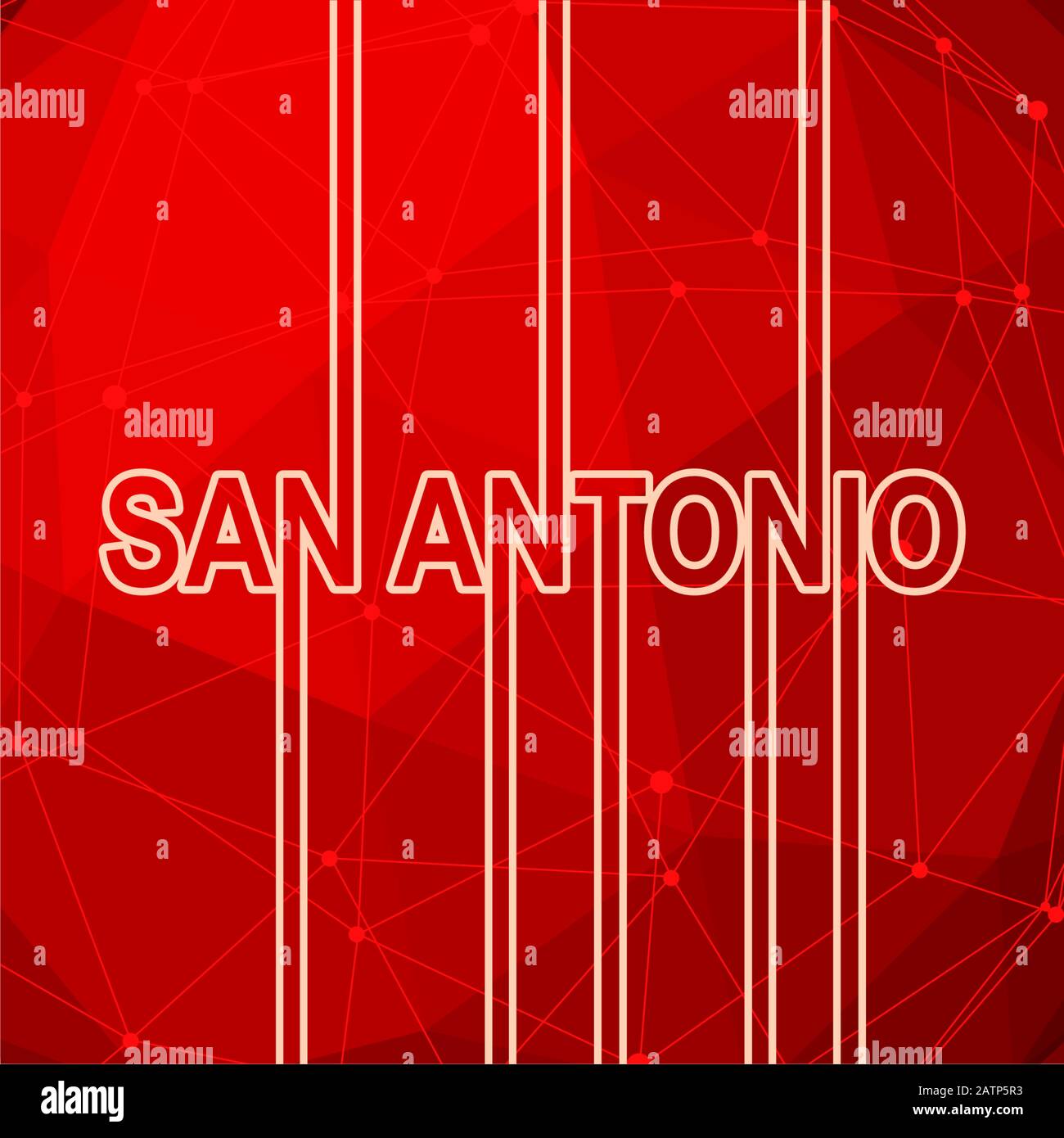 Der Name der Stadt San Antonio. Stock Vektor