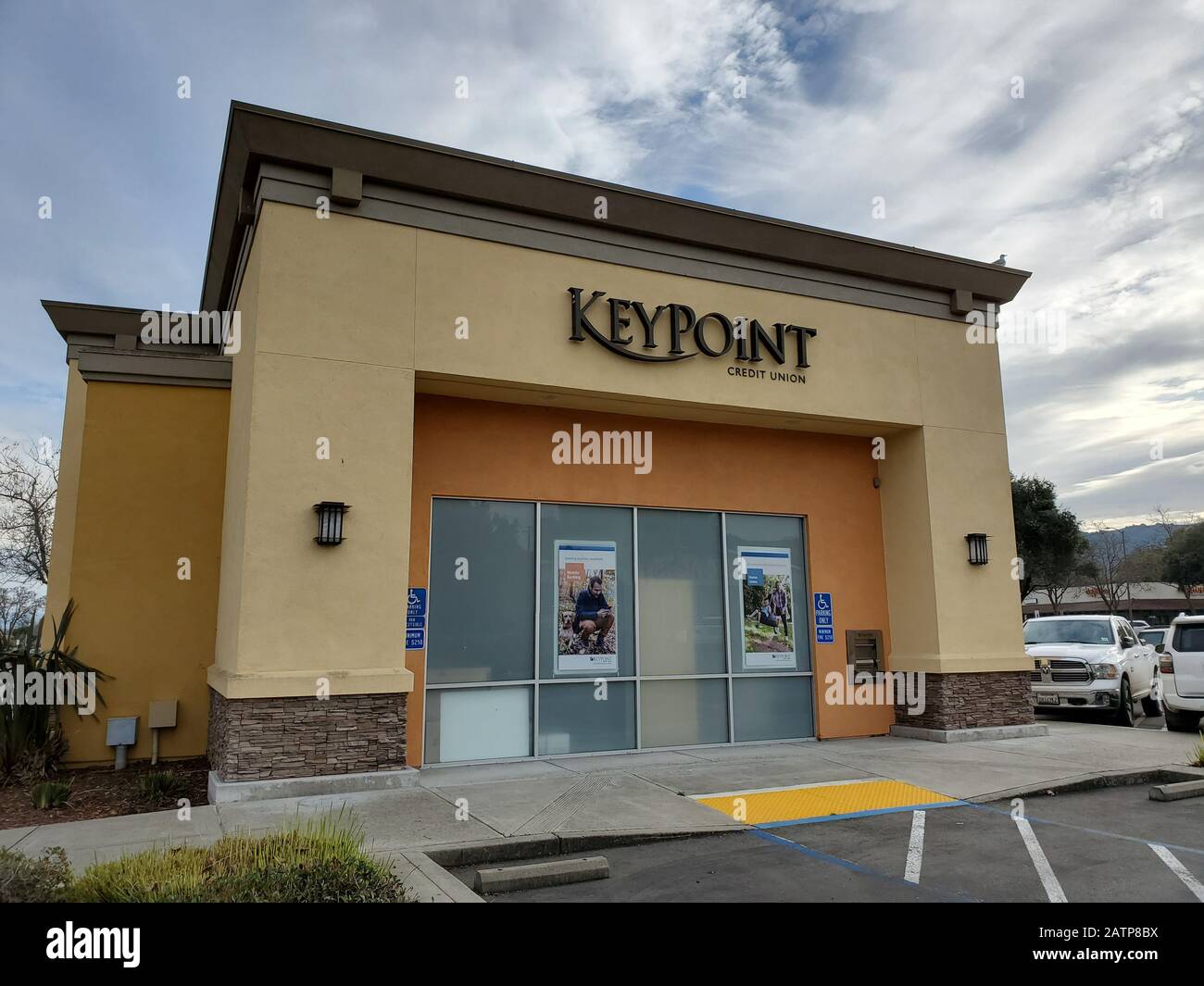 Fassade von Keypoint Credit union, Dublin, Kalifornien, 25. Januar 2020. () Stockfoto