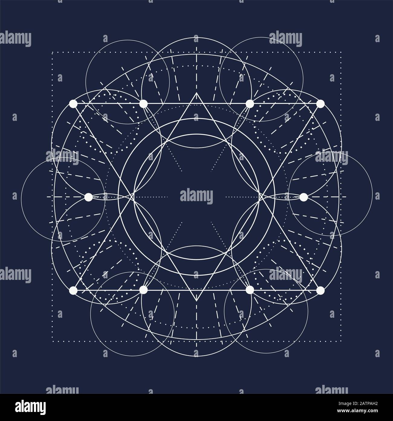 Mystische okkulten Symbol. Stock Vektor