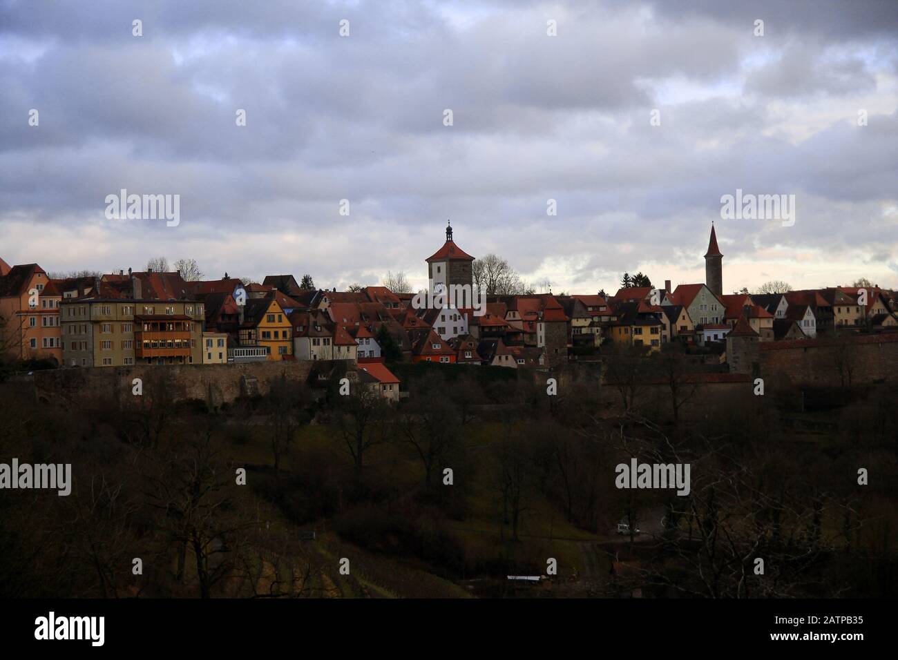 Typische Bauten von Nürnberg in Deutschland im Winter in Deutschland Stockfoto