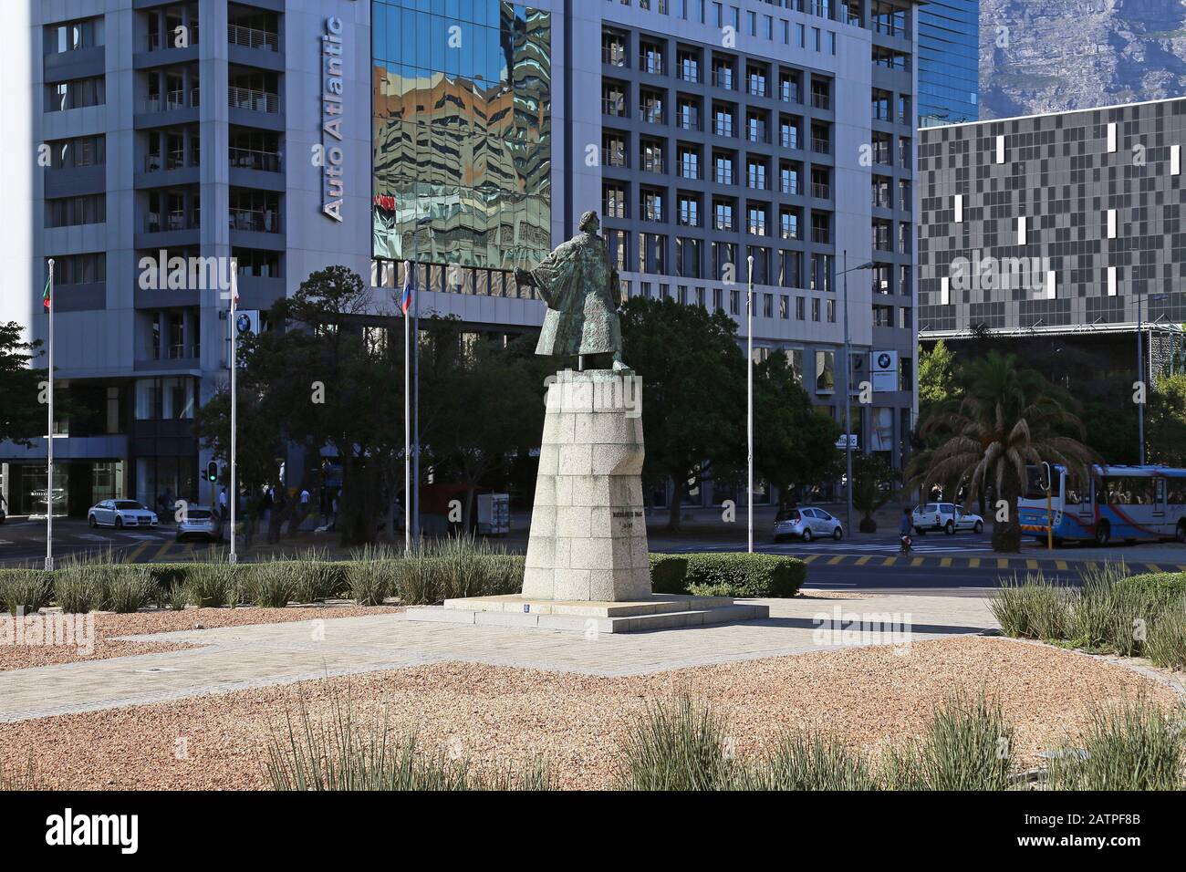 Bartolomeu Dias Statue, Heerengracht, Central Business District, Kapstadt, Table Bay, Western Cape Province, Südafrika, Afrika Stockfoto