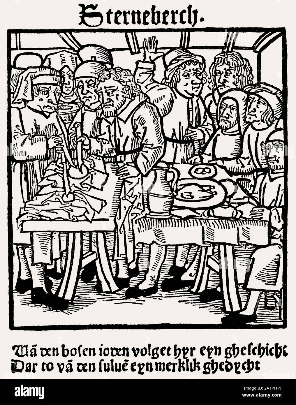 Angebliche jüdische Gastentweihung bei Sternberg, Deutschland, 1492 Stockfoto