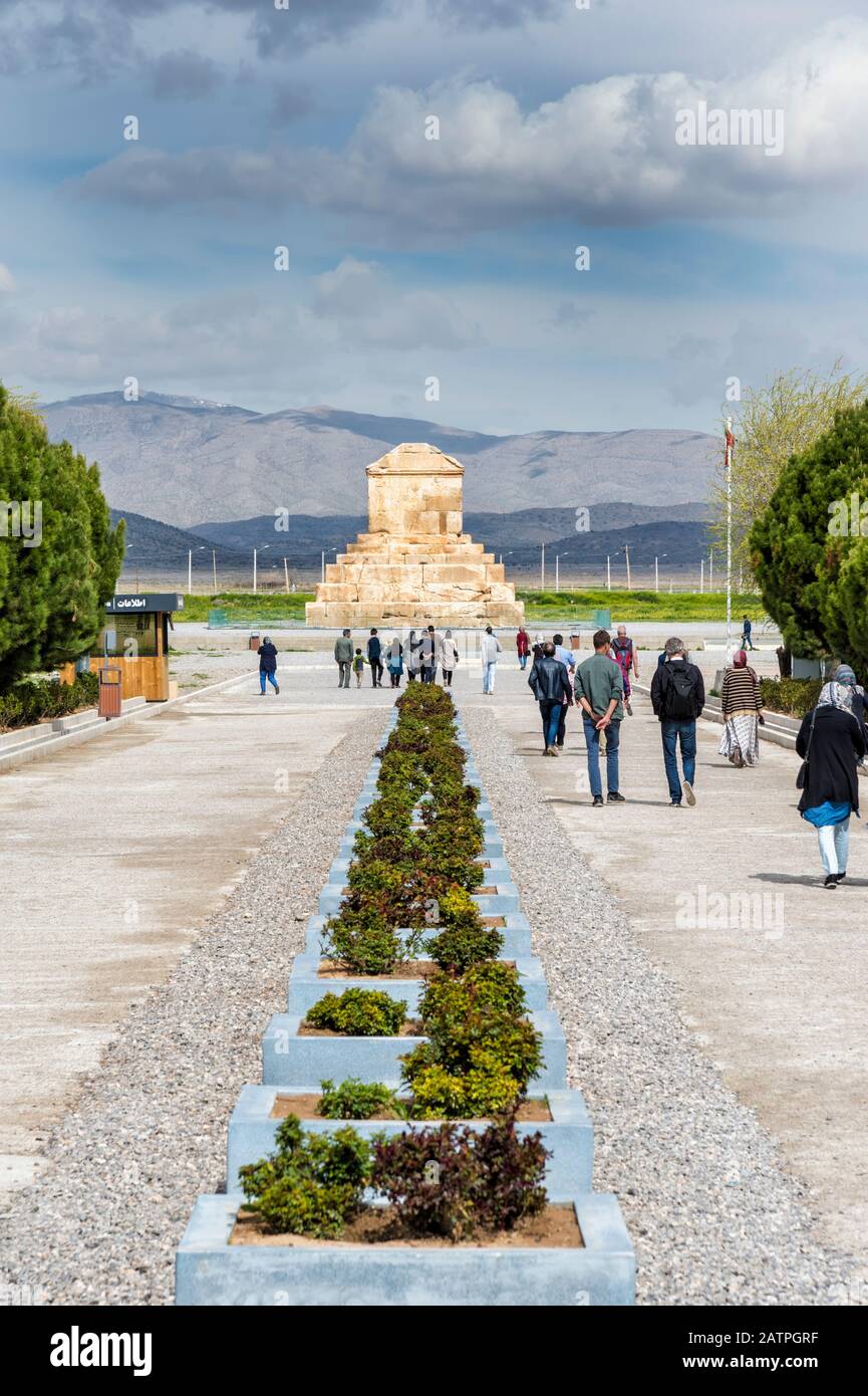 Cyrus das Große Grab, Pasargadae, Provinz Fars, Iran Stockfoto