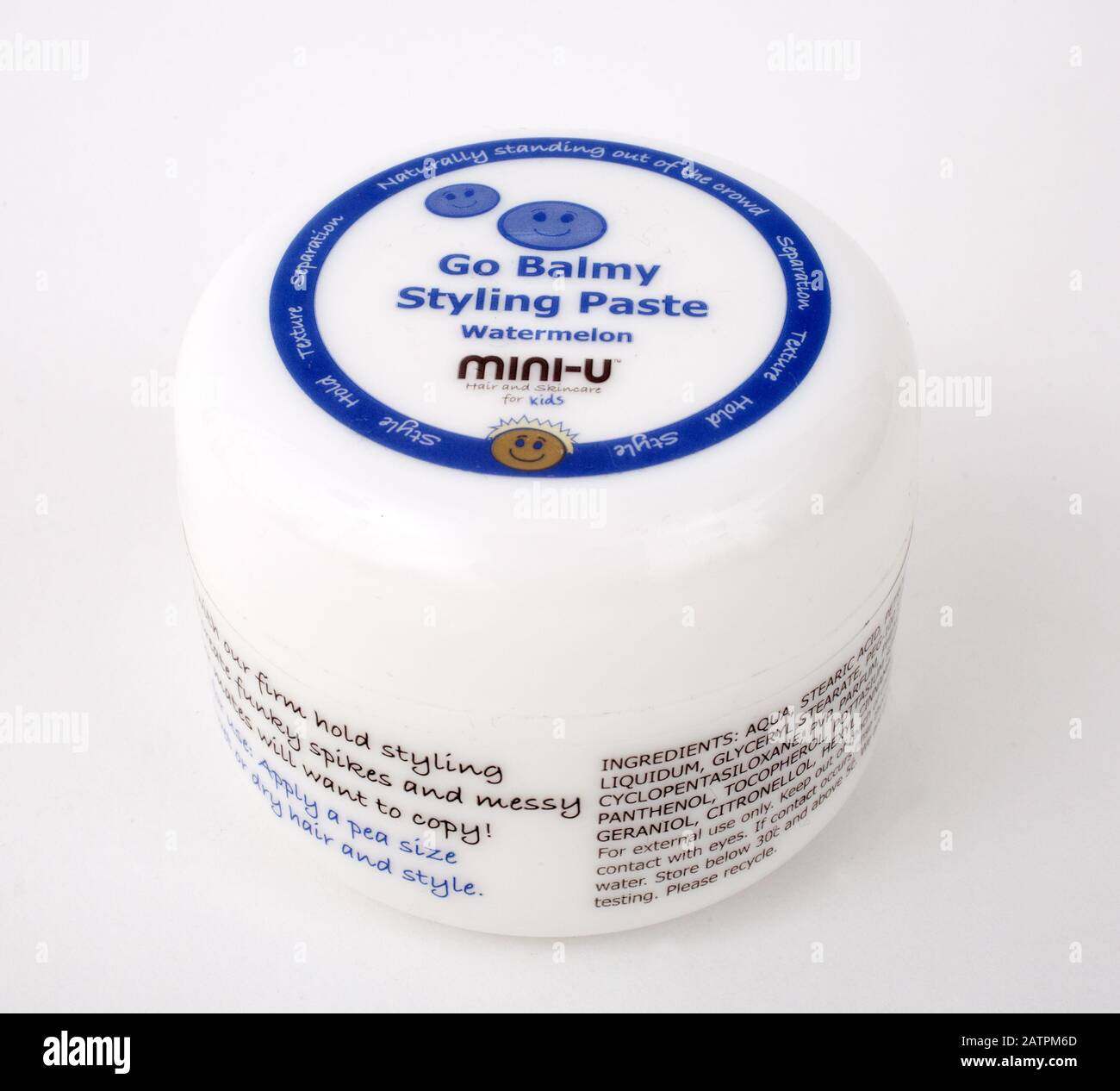 Gehen Sie zum Balmy Styling Paste für Haare Stockfoto