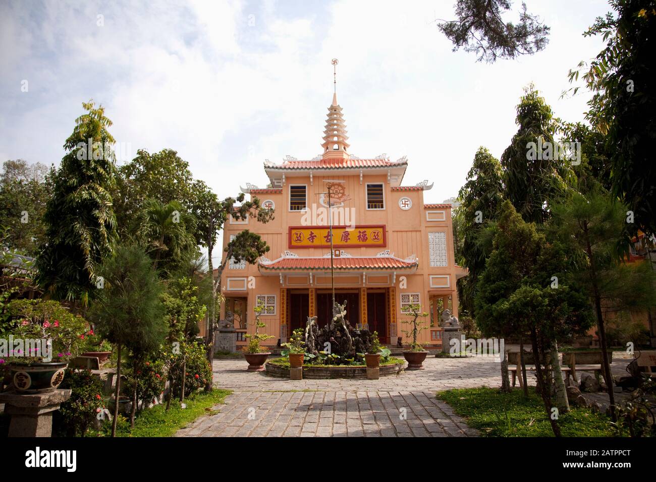 Chua Phuoc Hau Buddhist Temple, Pagode, Tam Binh, Mekong Delta, Vinh Long Province, Vietnam, Südostasien, Asien Stockfoto