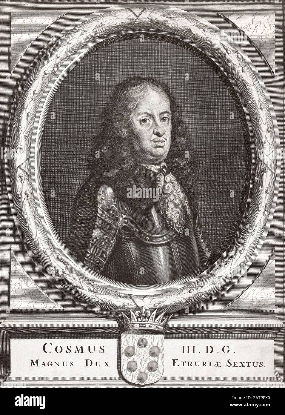 Cosimo III. De' Medici, 1642 - 1723. Medici Großfürst der Toskana. Stockfoto
