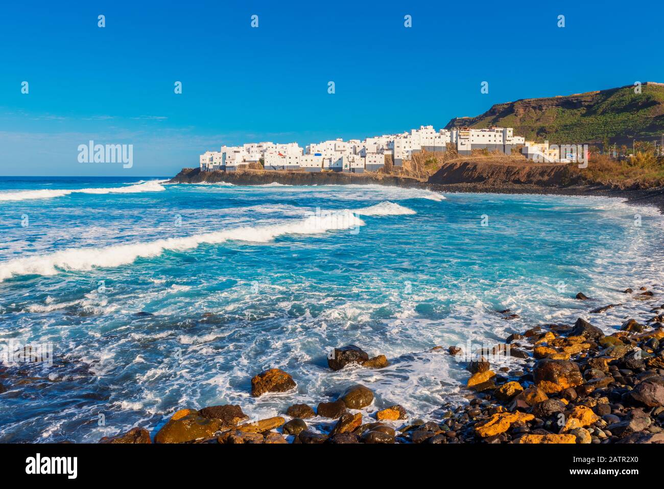 Küste von El Roque Gran Canaria Spanien Stockfoto