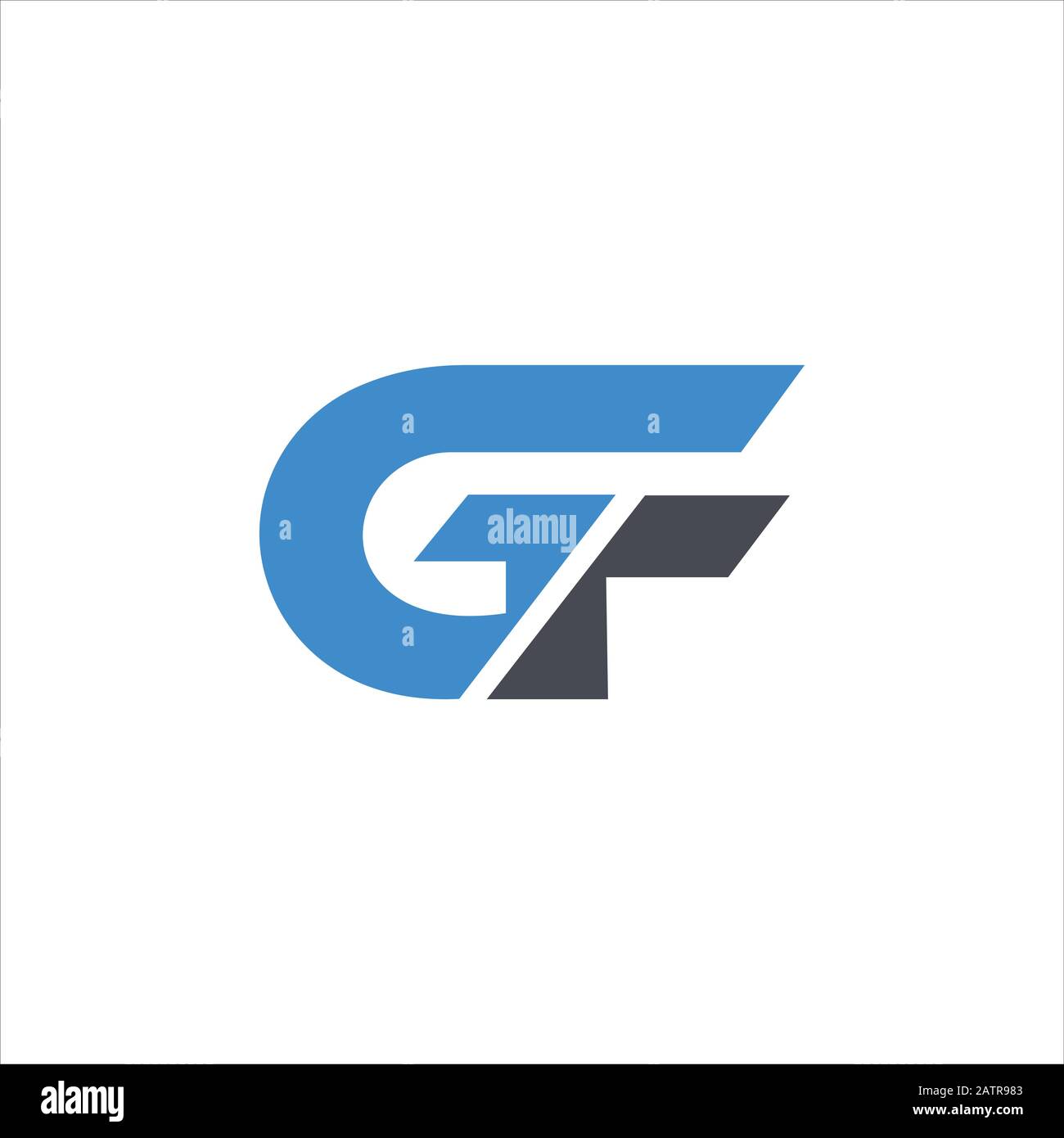 Anfangsbuchstabe gf- oder fg-Logo-Designvorlage Stock Vektor