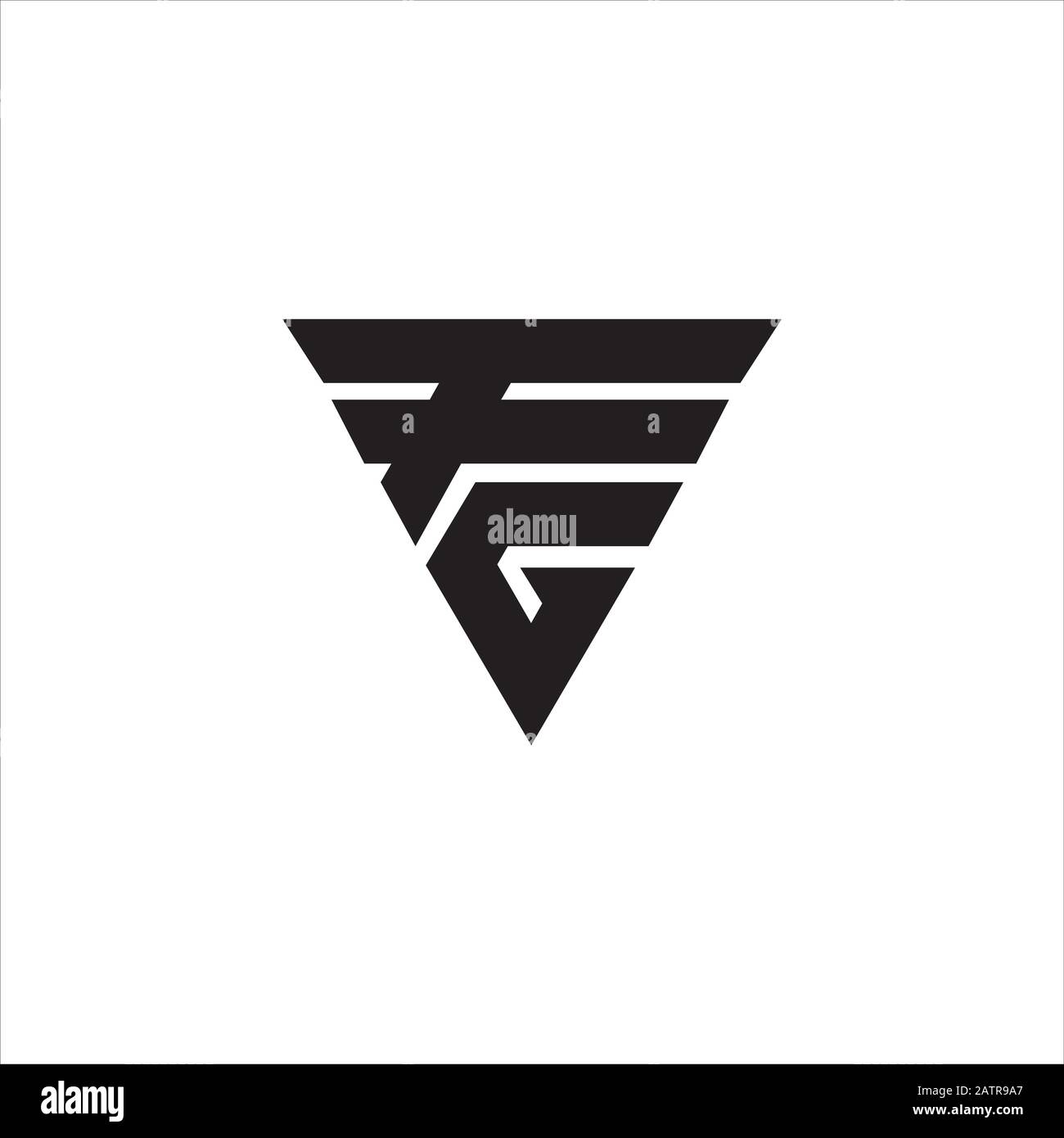 Anfangsbuchstabe gf- oder fg-Logo-Designvorlage Stock Vektor