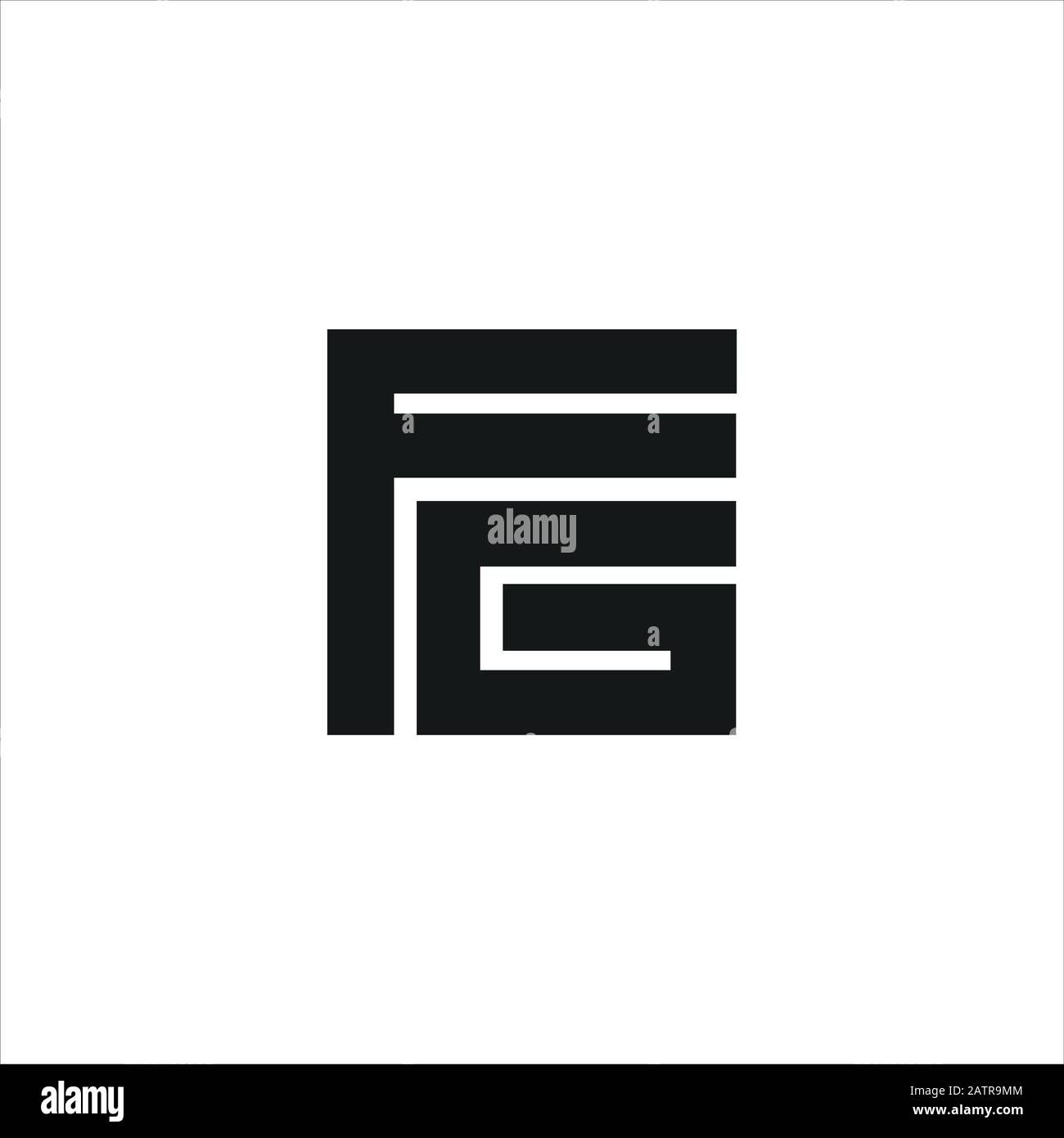 Anfangsbuchstabe gf- oder fg-Logo-Designvorlage Stock Vektor