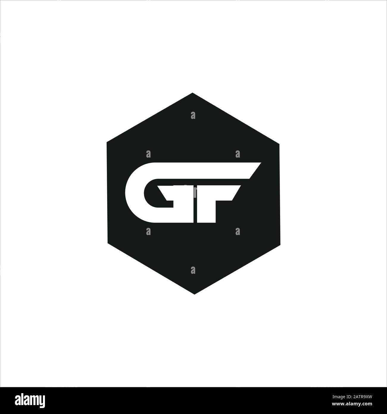 Anfangsbuchstabe gf- oder fg-Logo-Designvorlage Stock Vektor