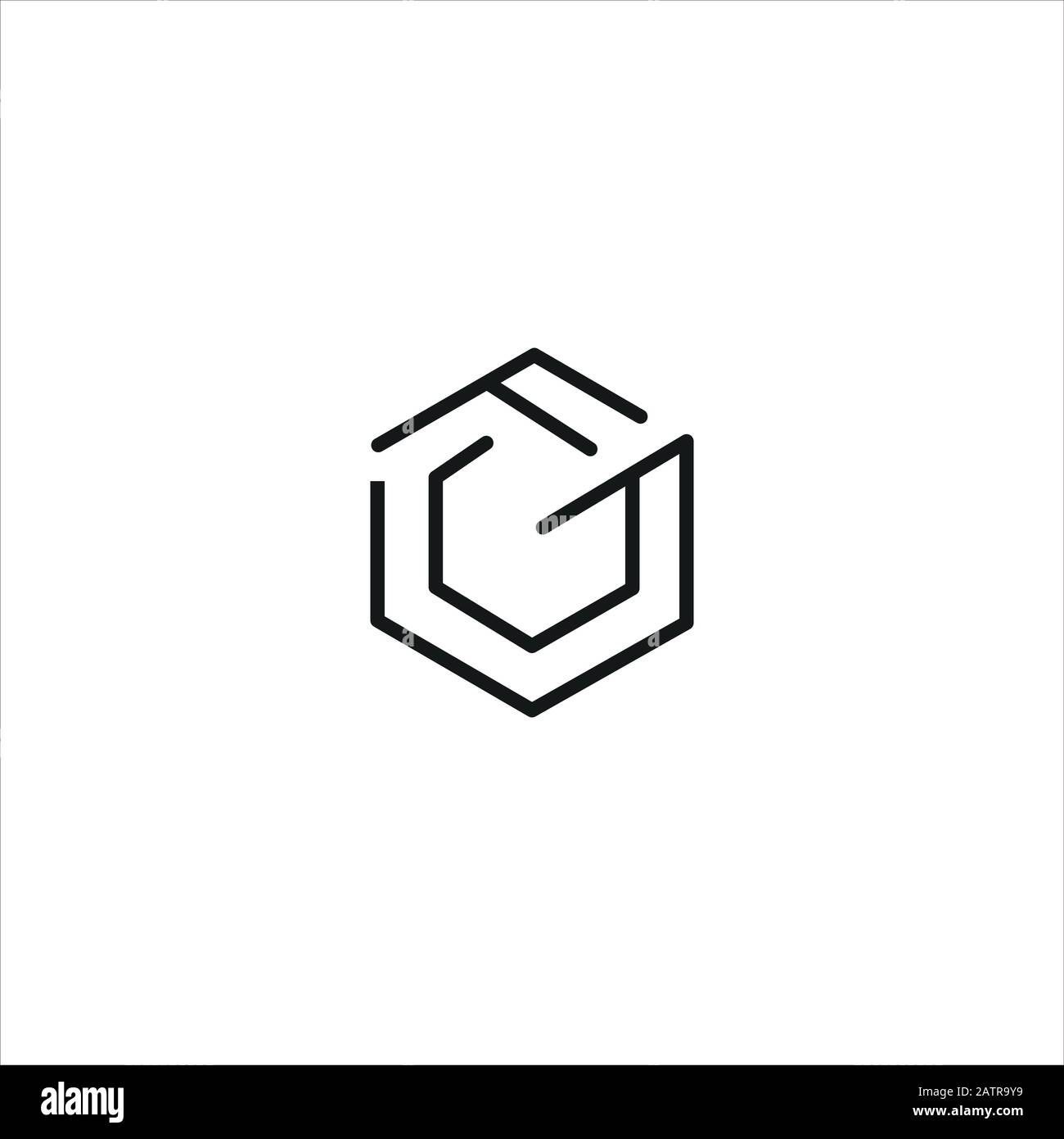 Anfangsbuchstabe gf- oder fg-Logo-Designvorlage Stock Vektor