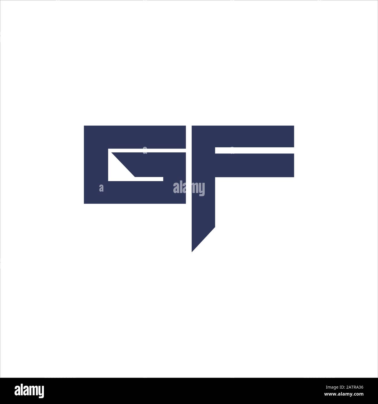 Anfangsbuchstabe gf- oder fg-Logo-Designvorlage Stock Vektor