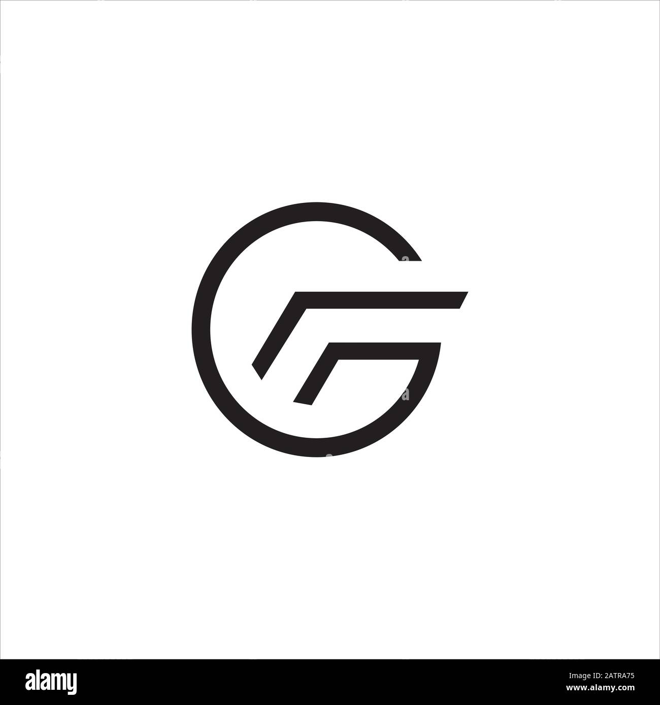Anfangsbuchstabe gf- oder fg-Logo-Designvorlage Stock Vektor