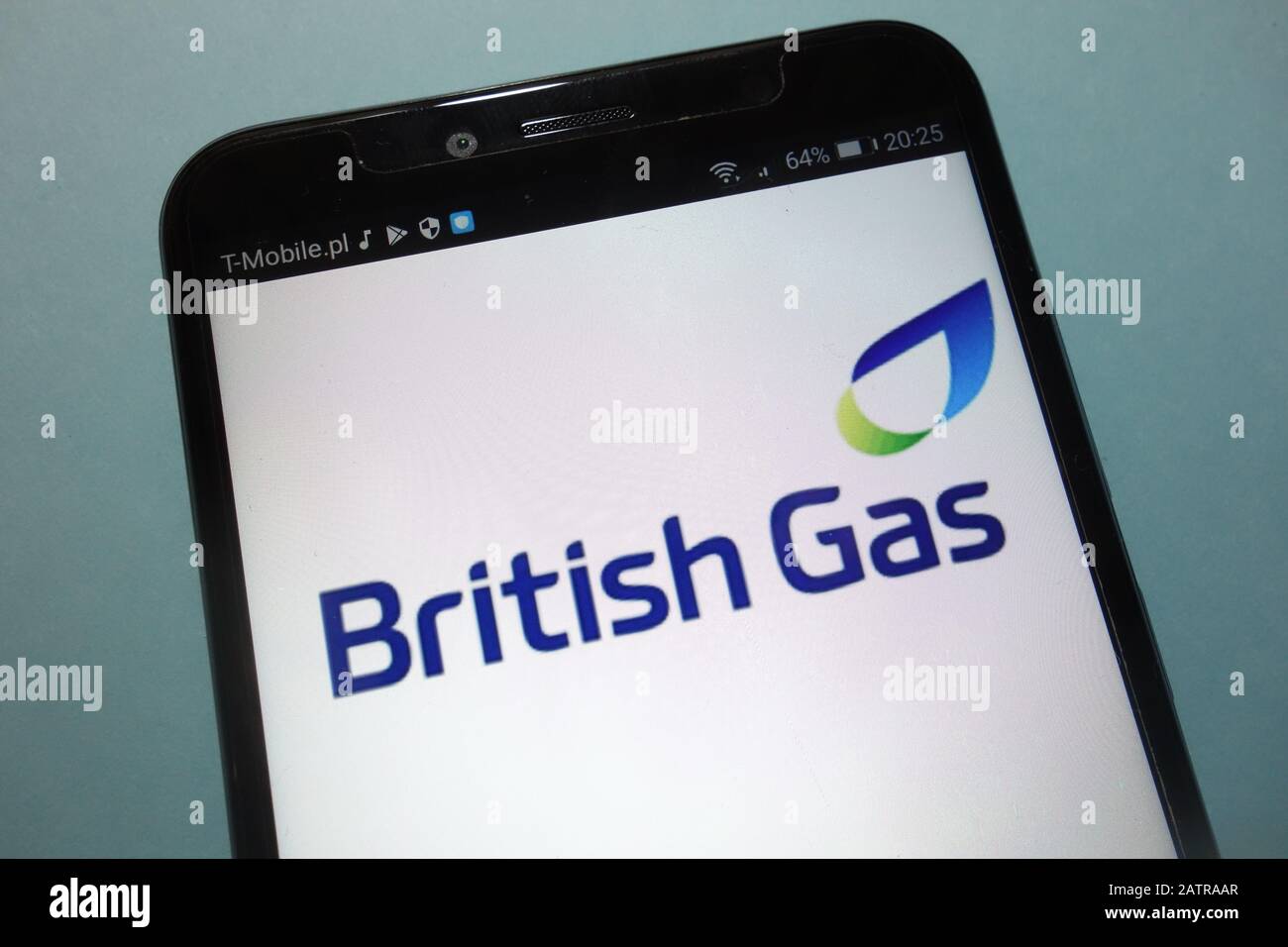 Britisches Gas-Logo auf Smartphone Stockfoto