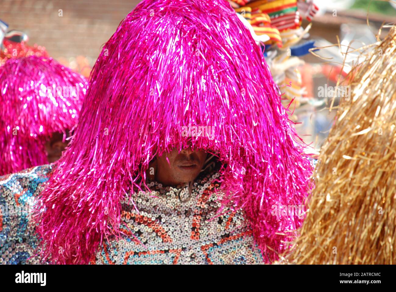 Alliance / Pernambuco / Brasilien. Februar 2008. Traditionelle "Maaracatus"-Parade während Karnevalstagen, in der Nordostlandschaft. Stockfoto