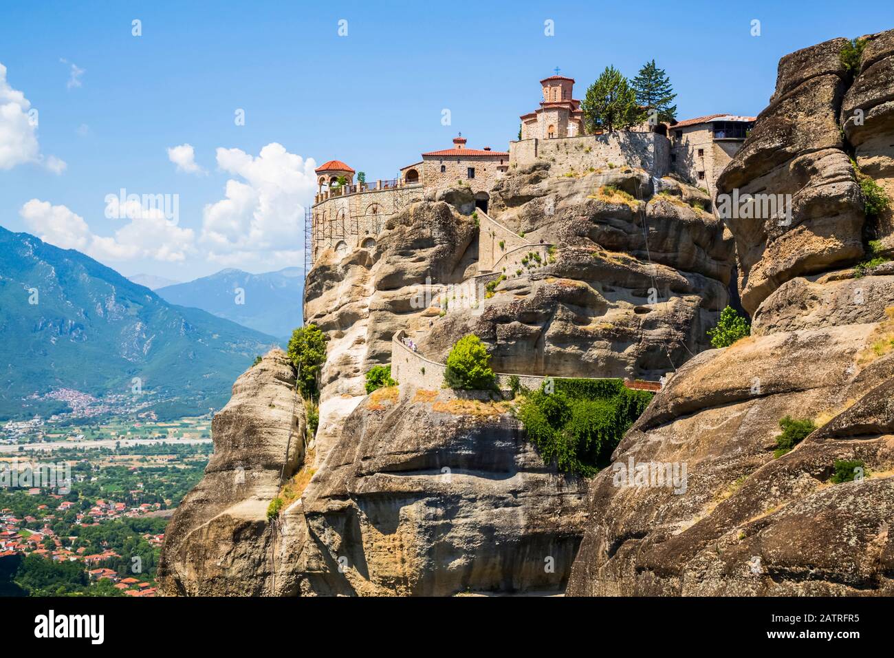 Heiliger Monastery von Varlaam, Meteora; Thessaly, Griechenland Stockfoto