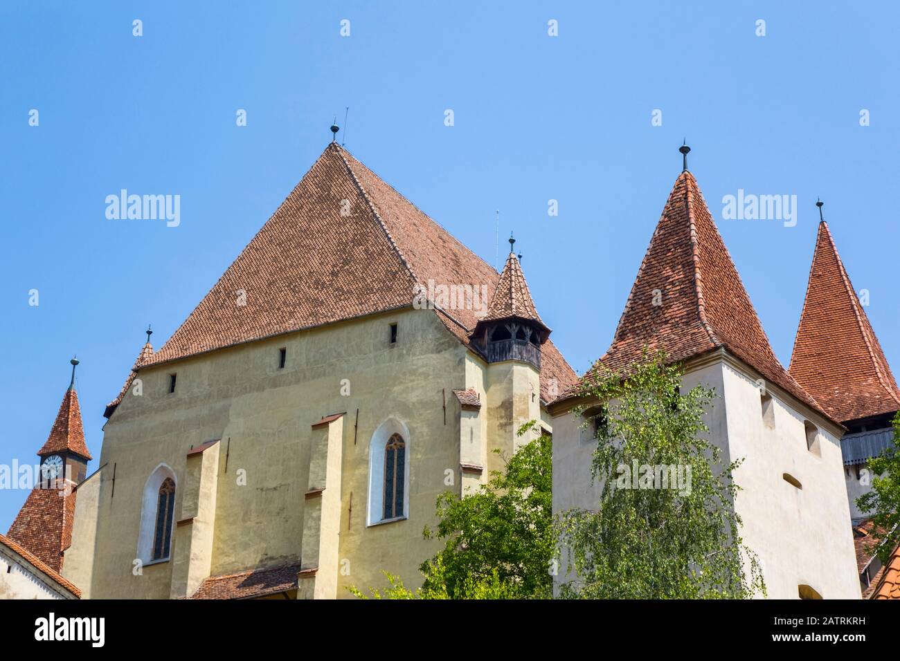 Biertan befestigte Kirche, 15th Jahrhundert; Biertan, Sibiu County, Rumänien Stockfoto