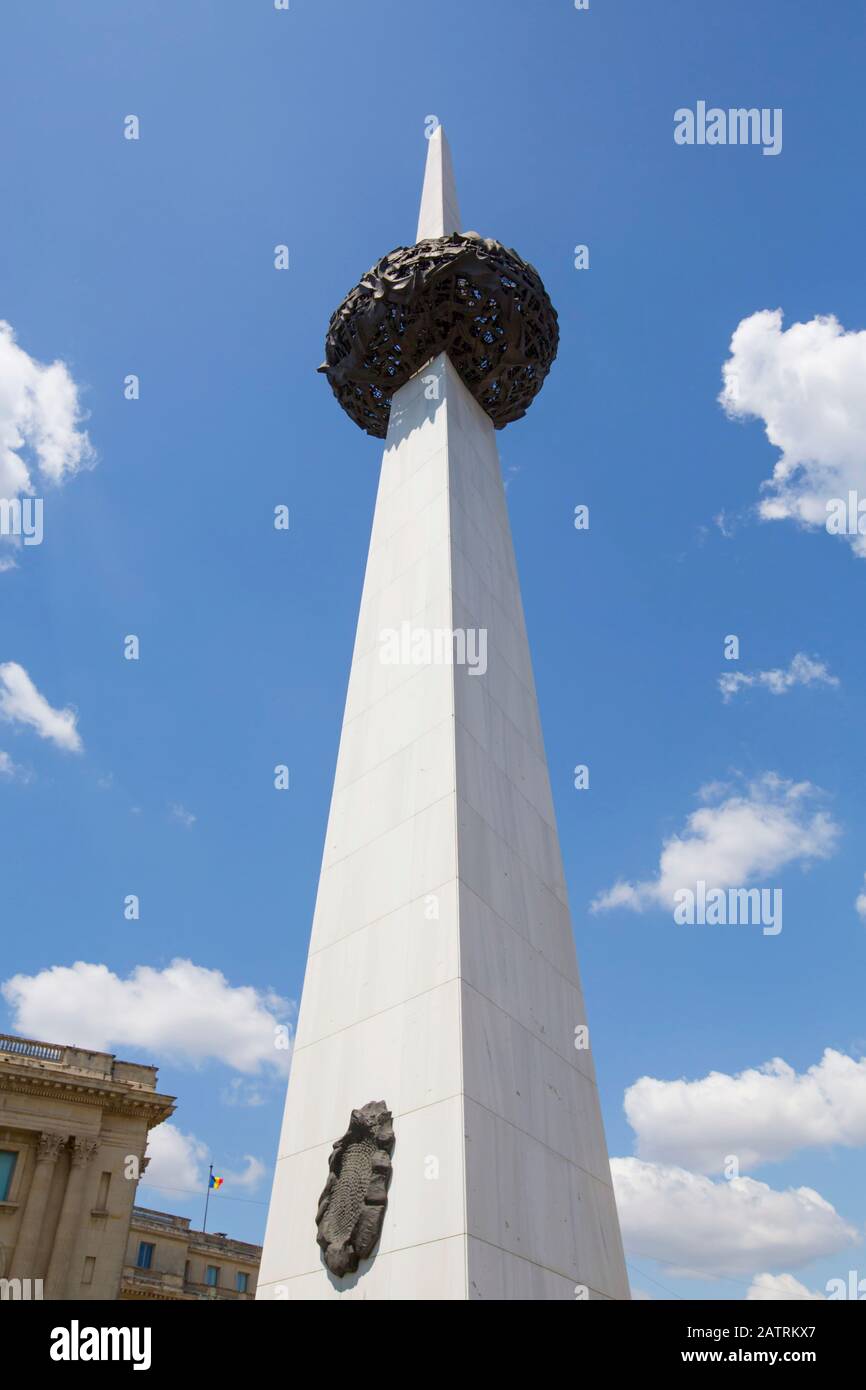 Denkmal der Wiedergeburt, Revolutionsplatz, Budapest, Rumänien Stockfoto