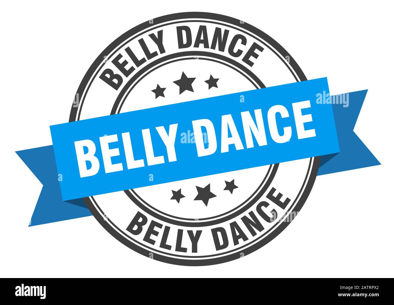 Belly Dance-Label. Belly Danceround-Band-Schild. Bauchtanz-Stempel Stock Vektor