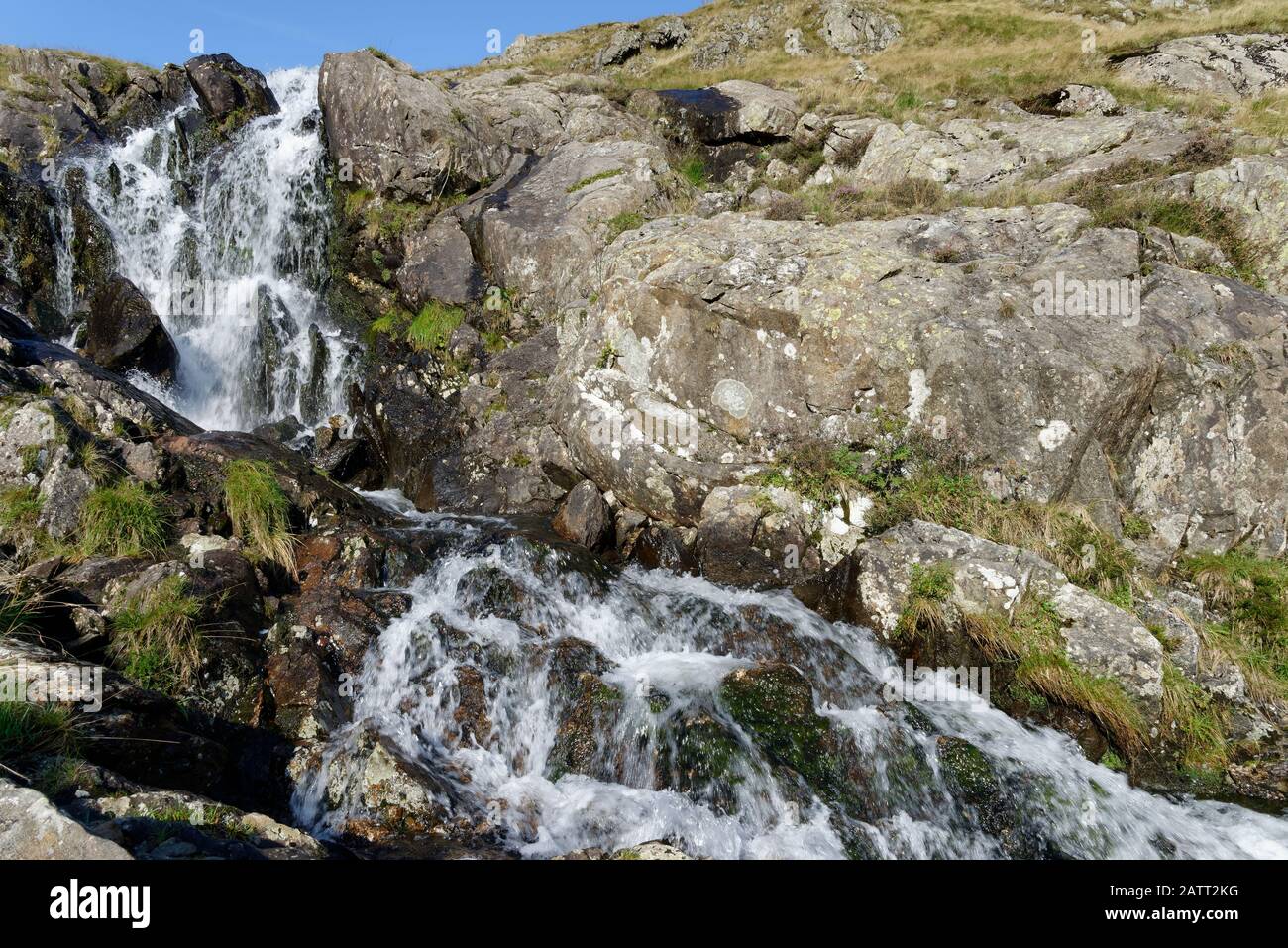 Small Water Beck Waterfall, Mardale Head Haweswater, Cumbria Stockfoto