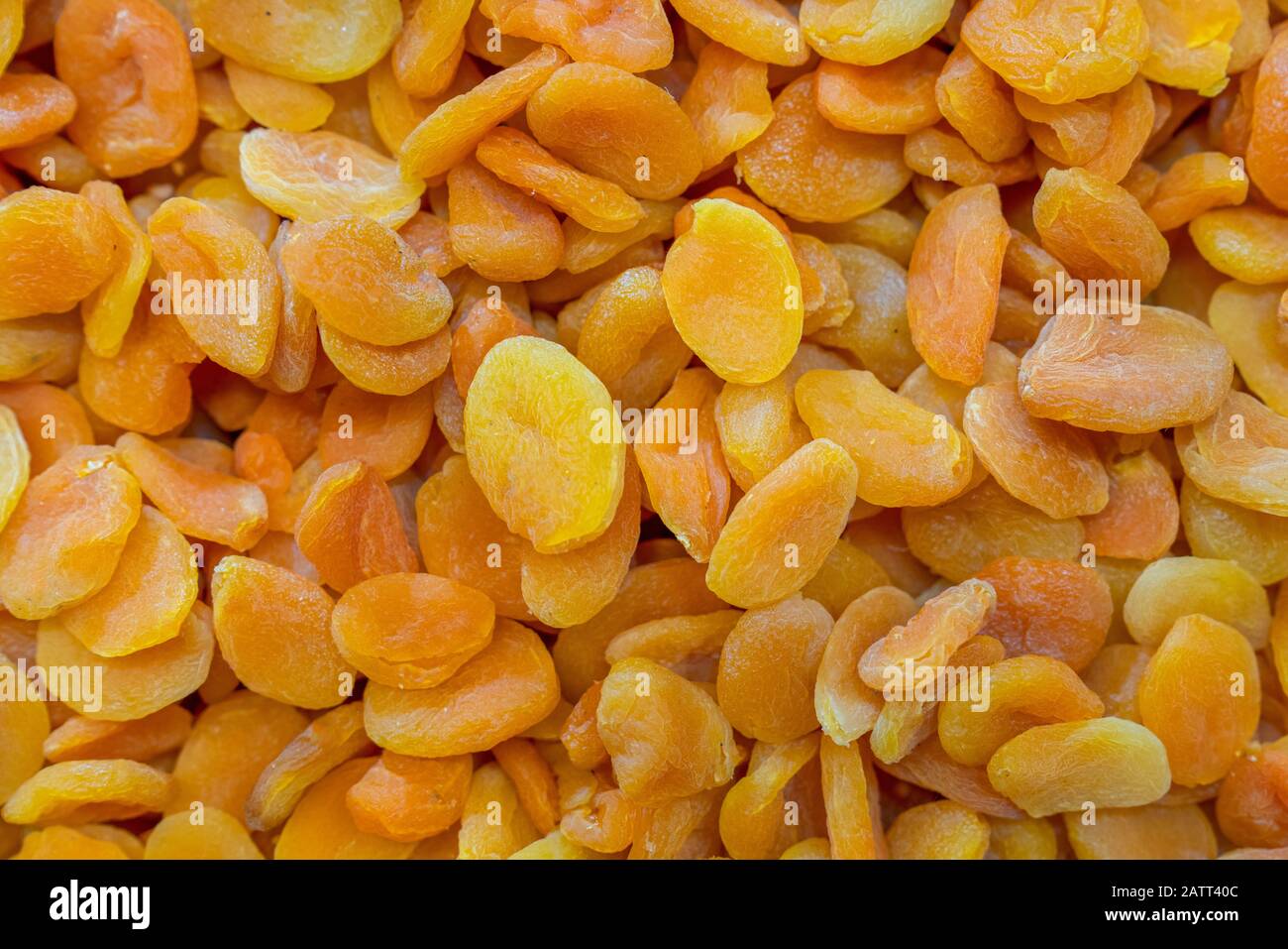 Getrocknete Aprikosen als Hintergrundtextur Stockfoto