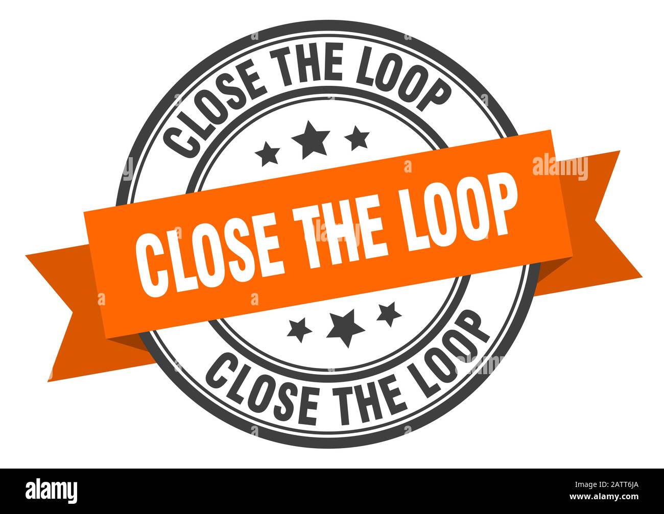 Schließen Sie das Loop Label. Schließen Sie das Loopround-Band-Zeichen. Schließen Sie den Loop Stamp Stock Vektor