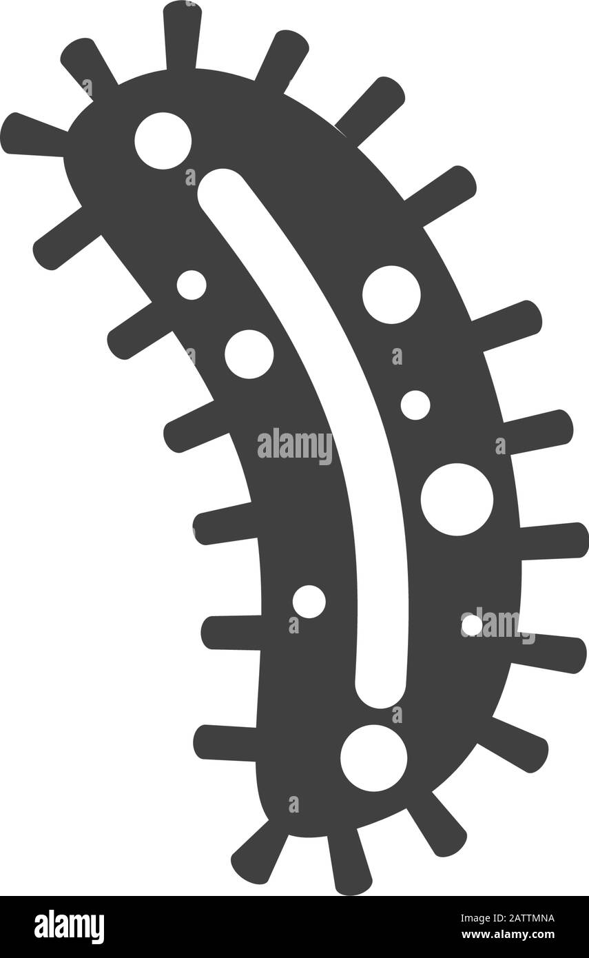 Design der Symbolvorlage für Virus-Vektor-Illustrationen Stock Vektor