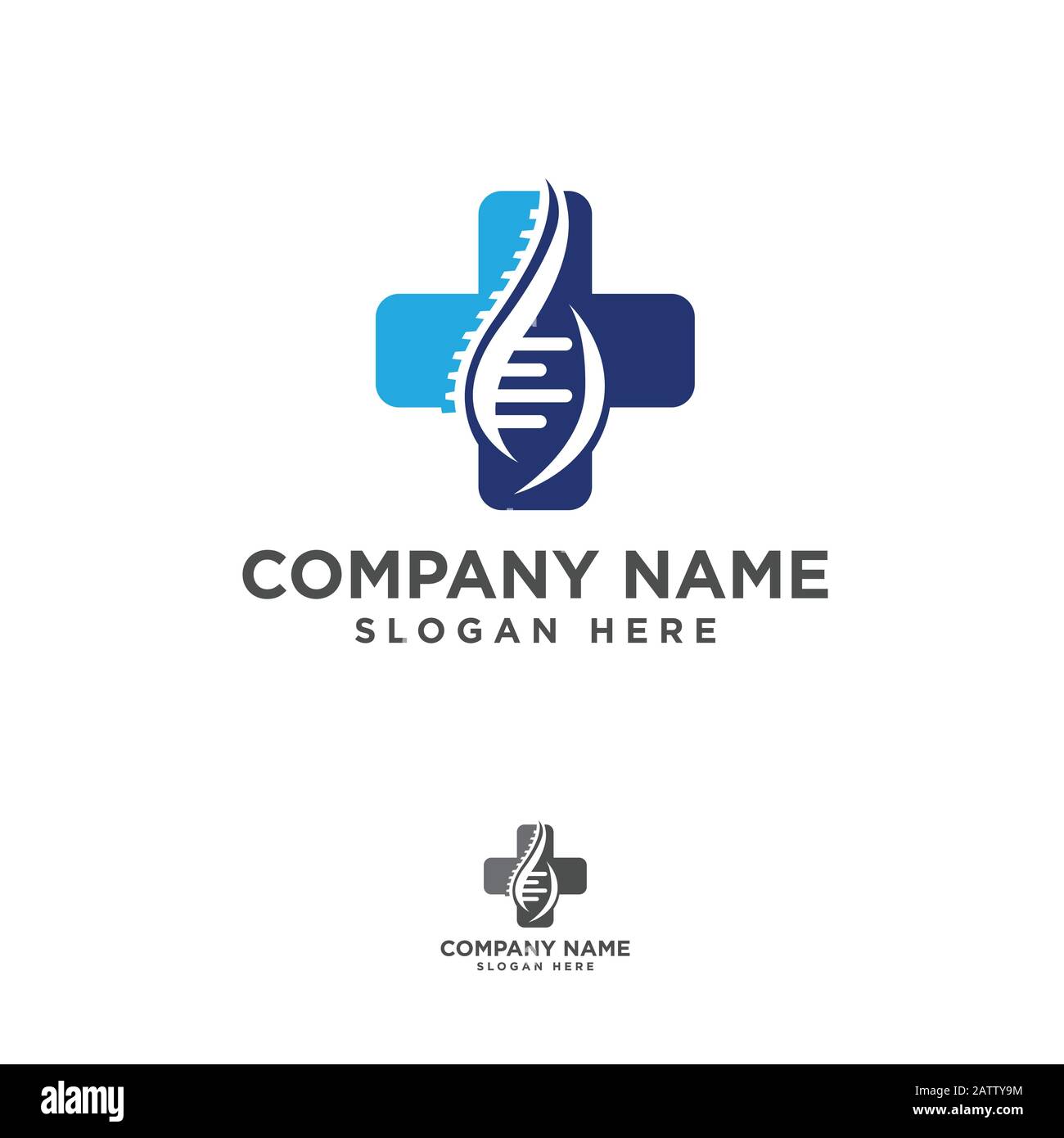 Symbol für die medizinische Gesundheit. Logo für die pflanzliche Gesundheitspflege. Logo für die Natur Stock Vektor