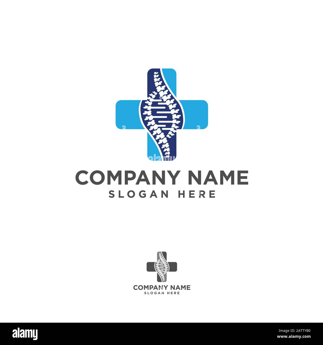 Symbol für die medizinische Gesundheit. Logo für die pflanzliche Gesundheitspflege. Logo für die Natur Stock Vektor