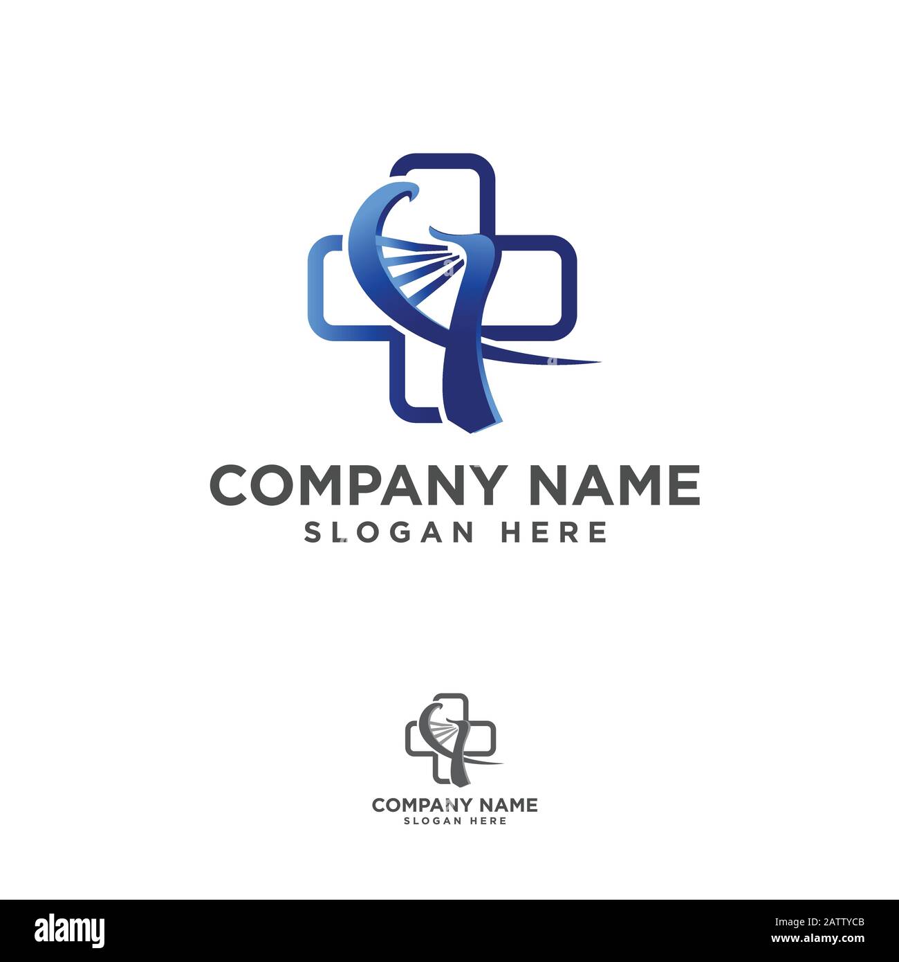 Symbol für die medizinische Gesundheit. Logo für die pflanzliche Gesundheitspflege. Logo für die Natur Stock Vektor