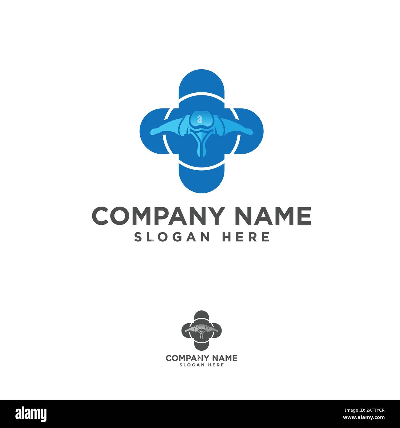 Symbol für die medizinische Gesundheit. Logo für die pflanzliche Gesundheitspflege. Logo für die Natur Stock Vektor