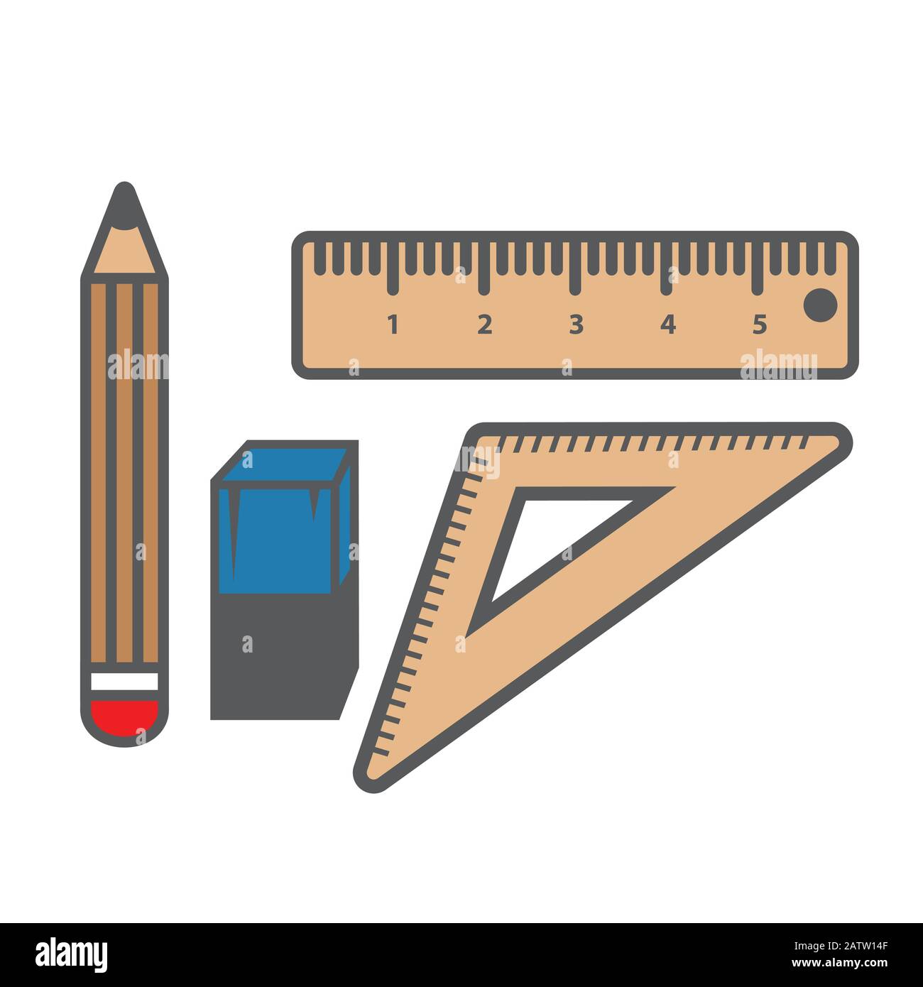 Lineal- und Bleistift-Vektorsymbol modernes und einfaches flaches Symbol  für Website, Handy, Logo, App, UI. Vektorgrafiken für Lineal- und  Bleistiftsymbole, EPS10 Stock-Vektorgrafik - Alamy