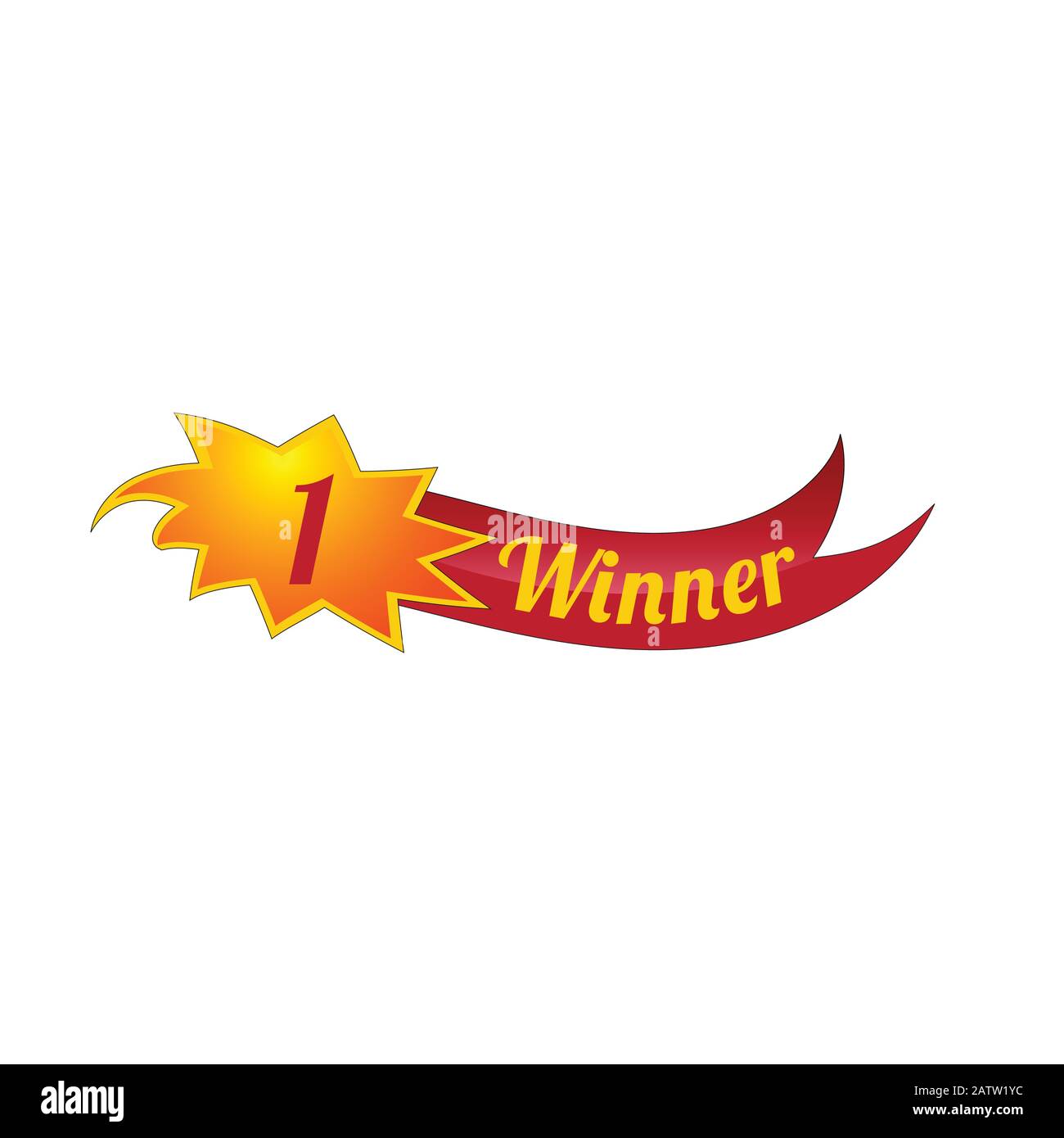 Cloud mit Icon Message sprechen Sie mit Text Winner. Hintergrund für Werbeplakate, Werbeflyer, Broschüren oder Broschüren, Rabattbanner. Vektor Illust Stock Vektor