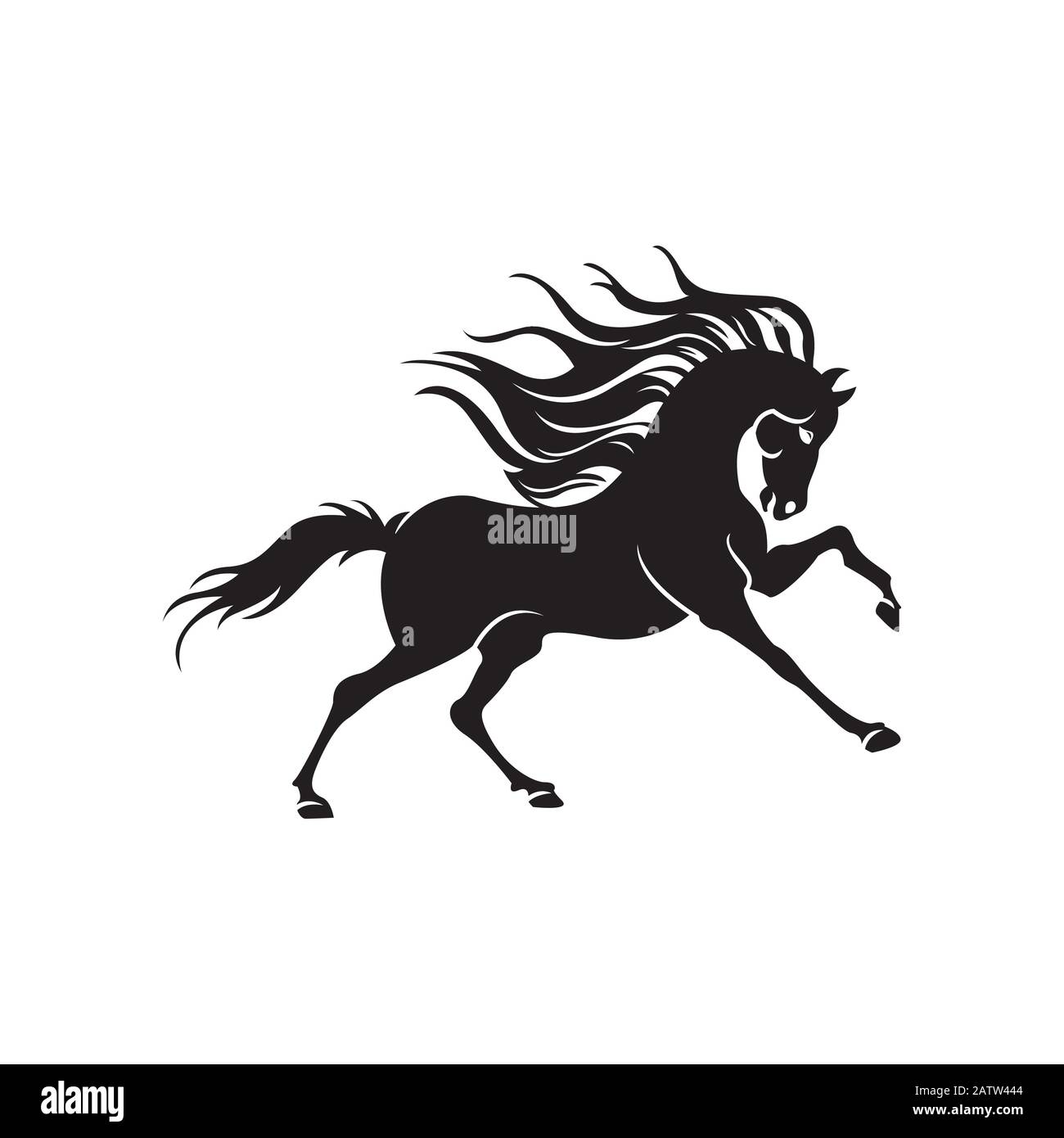 Pferd steht auf dem Symbol EPS10 mit drei Pfoten, Pferd steht auf drei Pfoten Ikone Vektor, Pferd steht auf drei Pfoten Ikone Eps, Pferd steht auf drei Pfoten Stock Vektor