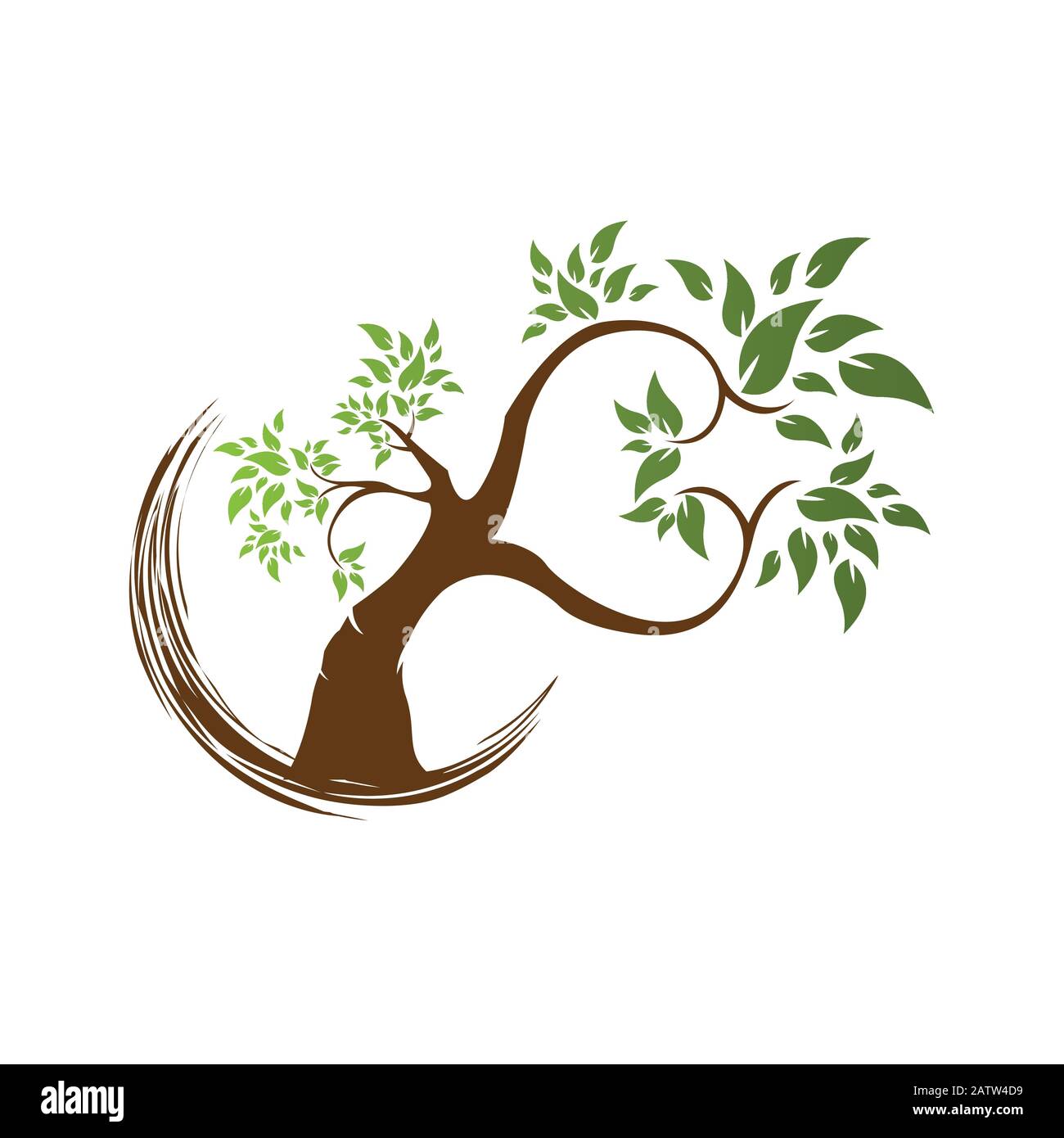 Logo für natürliche und organische Lebensmittel. Umweltfreundliches Symbol. Symbol Ökologie. Stock Vektor